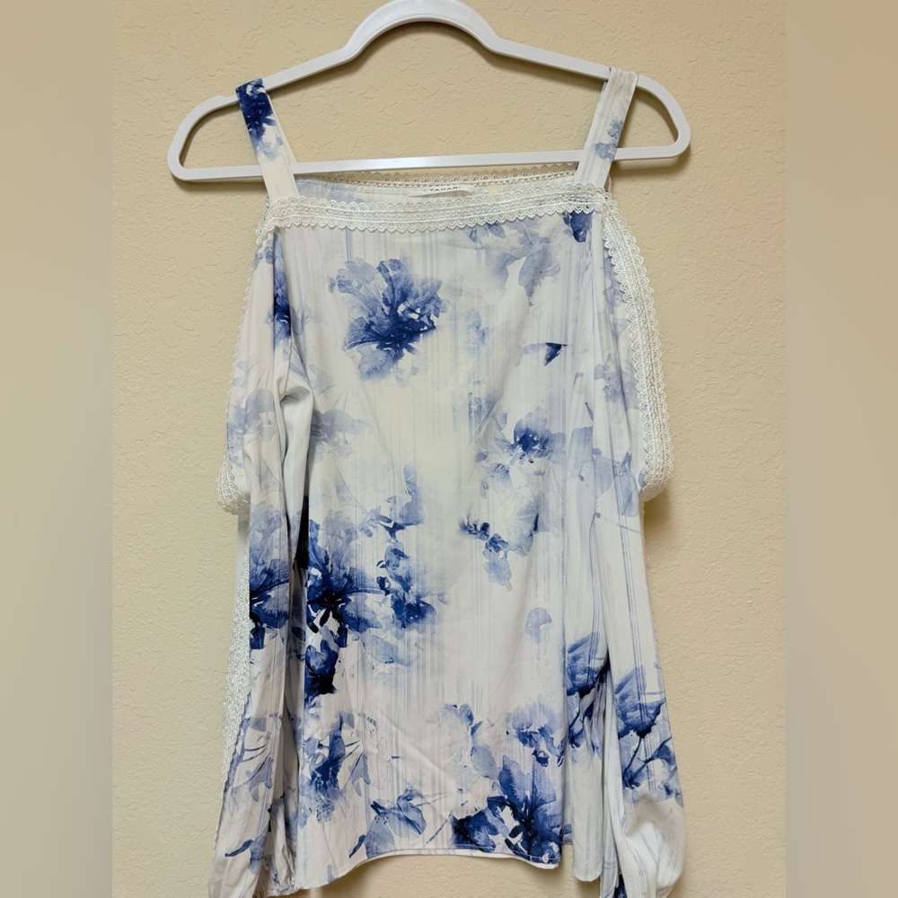 Tahari Cold Shoulder Blouse
